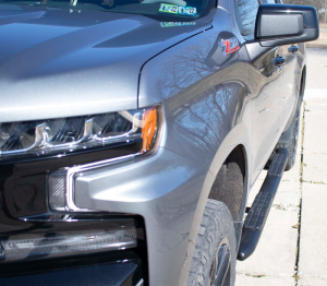 GMC Sierra 1500 Side Steps - Fishbone Offroad - Oval - Black Textured - `19-`27